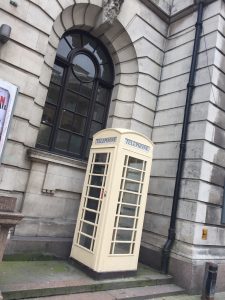 One of Hull's famous white (well, cream) telephone boxes