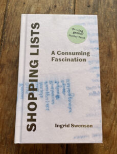 A book called Shopping Lists by Ingrid Swenson