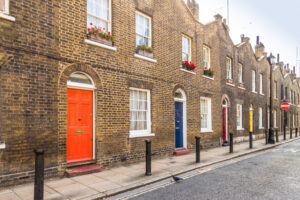 A street of Georgian houses in Waterloo, London